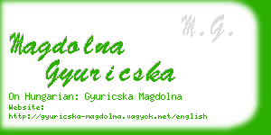 magdolna gyuricska business card